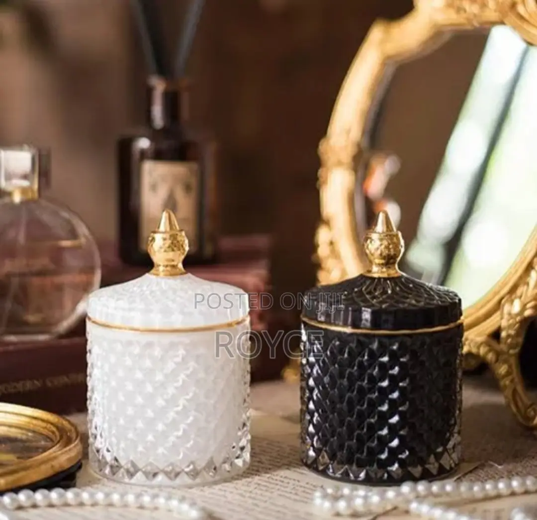 Crystal Glass Candy / Sugar Jar