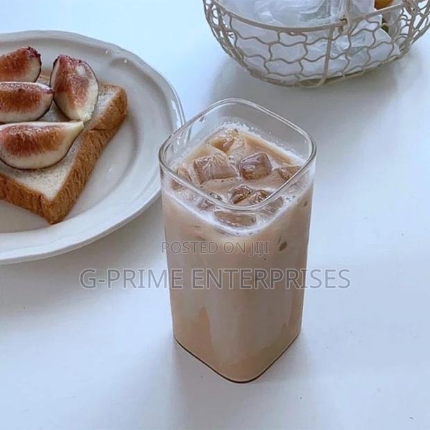 Square Glass Cup Juice and Milk Glass Cup - thumbnail 2