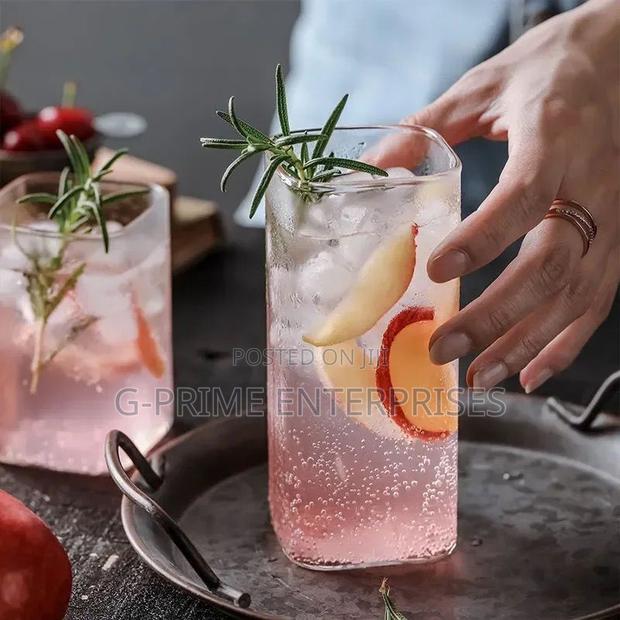 Square Glass Cup Juice and Milk Glass Cup
