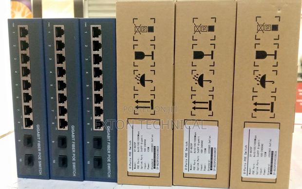 100-240vac Input 120w Power 8 Port Giga With 2 Uplink Fibre