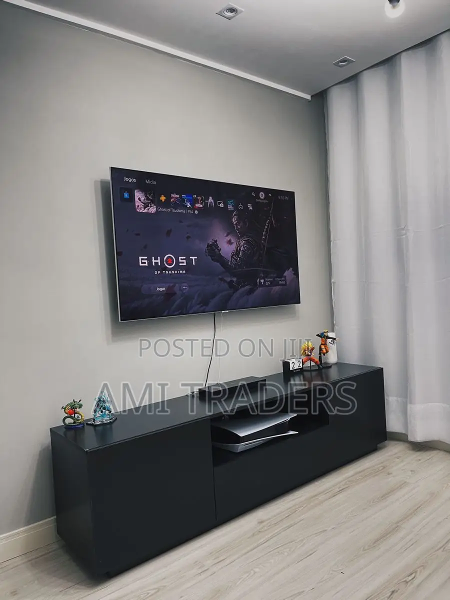 Black Luxury Tv Stand (6ft)