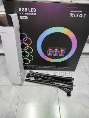Ring Light Mj56 18inches RGB Led Ring Light: Strong Tripod