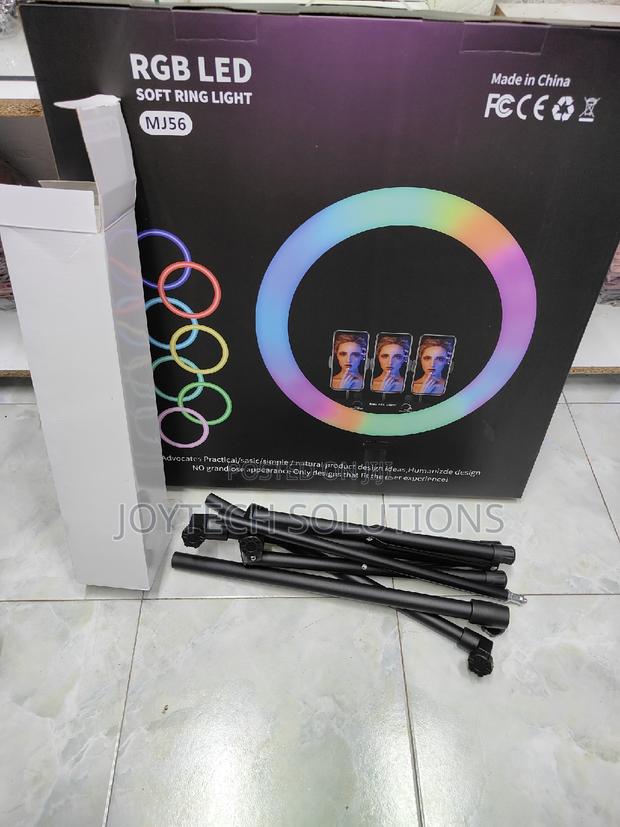 Ring Light Mj56 18inches RGB Led Ring Light: Strong Tripod - main view