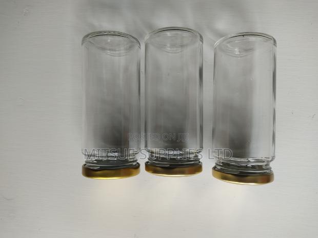 Set of 10 Spice Jar 250ml With Gold Lids - 55mm by 130mm