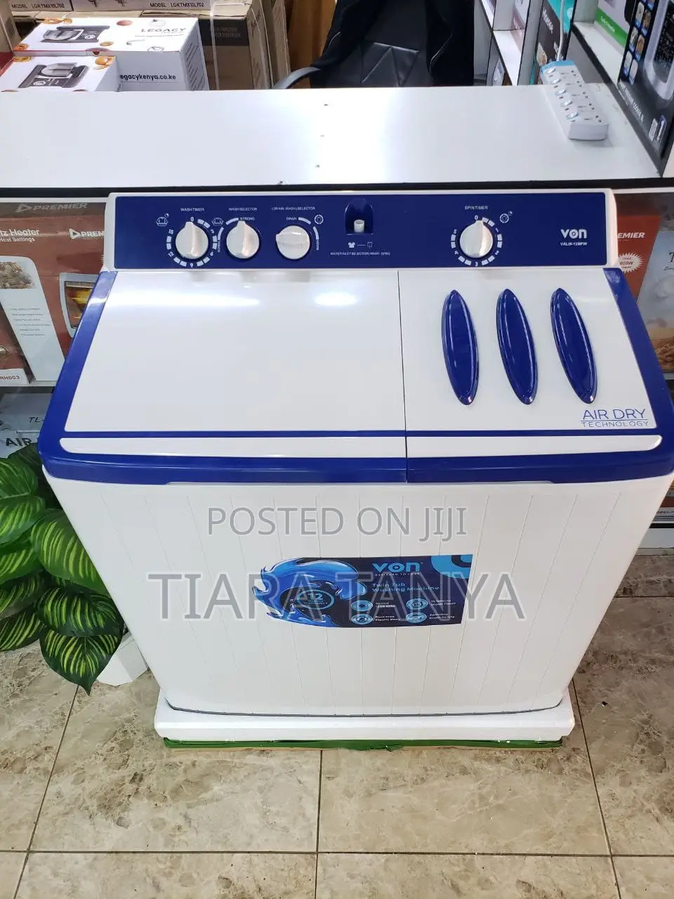 Von 10kgs Top Load Washing Machine Twin Tub