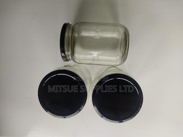 Set of 10 Mason/Glass Jars 720ml With Black Lids- 82x132mm