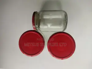 Set of 10 Mason/Glass Jars 720ml With Red Lids- 82x132mm