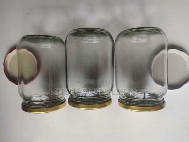 Set of 10 Mason/Glass Jars 720ml With Gold Lids- 82x132mm