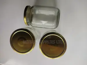 Set of 10 Mason/Glass Jars 720ml With Gold Lids- 82x132mm