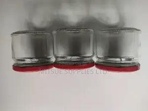 Set of 15 Mason/Glass Jars 330ml With Red Lids- 82x75mm