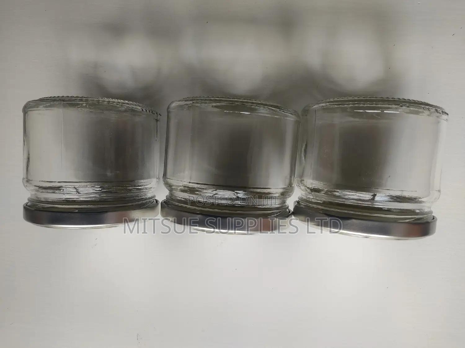 Set of 15 Mason/Glass Jars 330ml With Silver Lids- 82x75mm