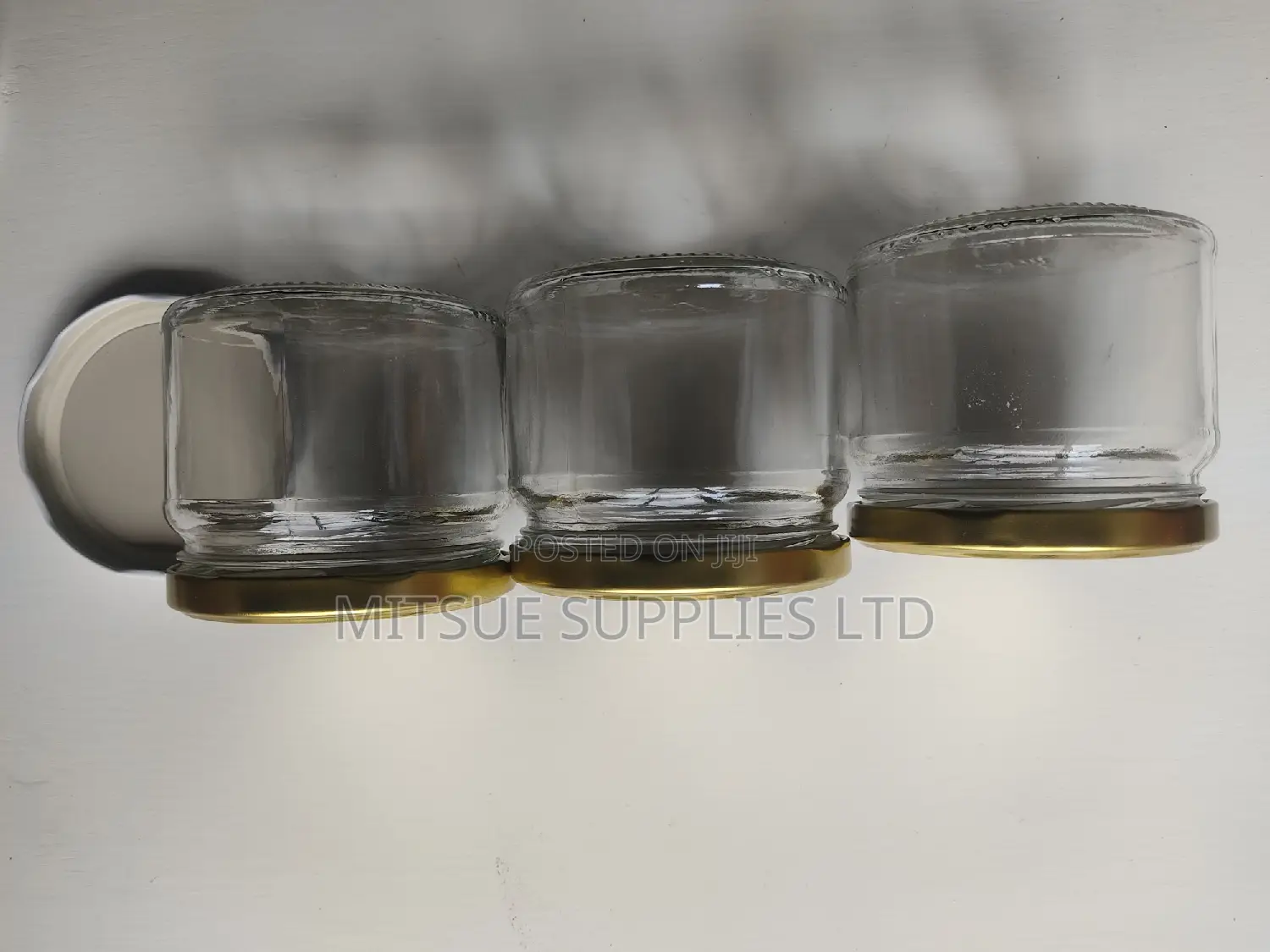 Set of 15 Mason/Spice Jars 330ml With Gold Lids- 82x75mm