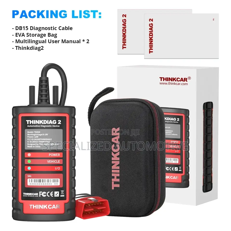 Thinkdiag 2 Vehicle All Systems Diagnosis Bluetooth VCI
