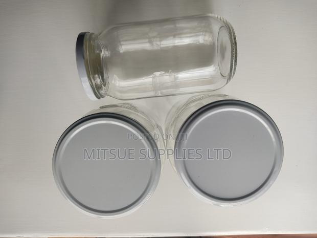 Set of 10 Mason/Glass Jars 1000ml With White Lids- 82x180mm