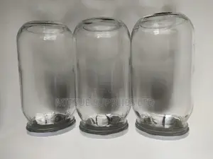 Set of 10 Mason/Glass Jars 1000ml With White Lids- 82x180mm