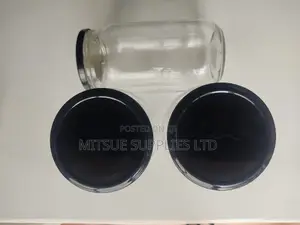 Set of 10 Mason/Glass Jars 1000ml With Black Lids- 82x180mm