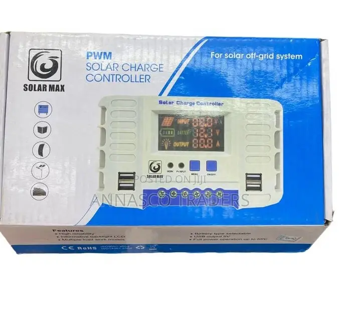 Solarmax 50a/12v24v Auto LCD Solar PV Charger Controller