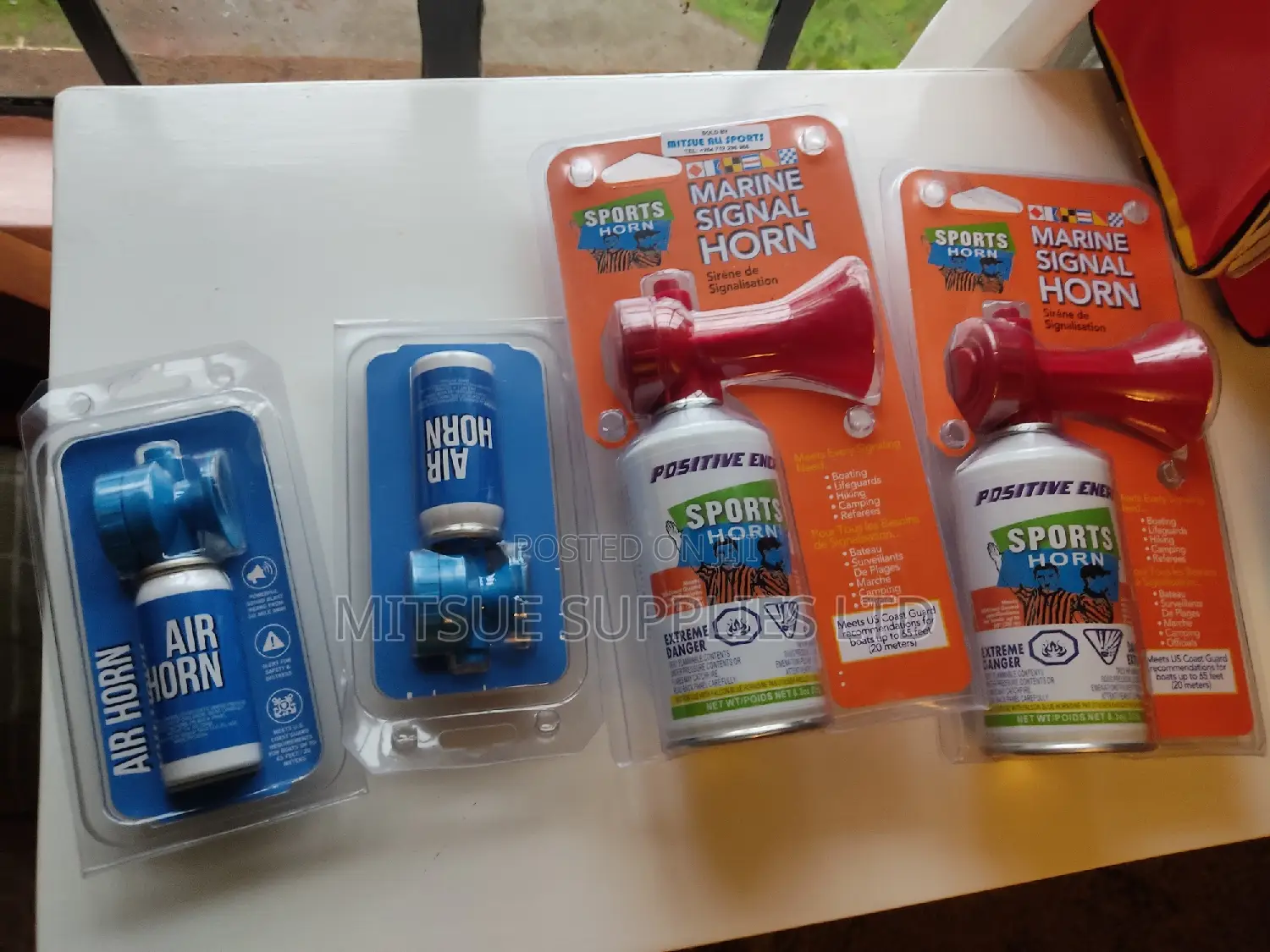Pair Of Small Airhorns 40G & Pair Of 235G For Sport Safety