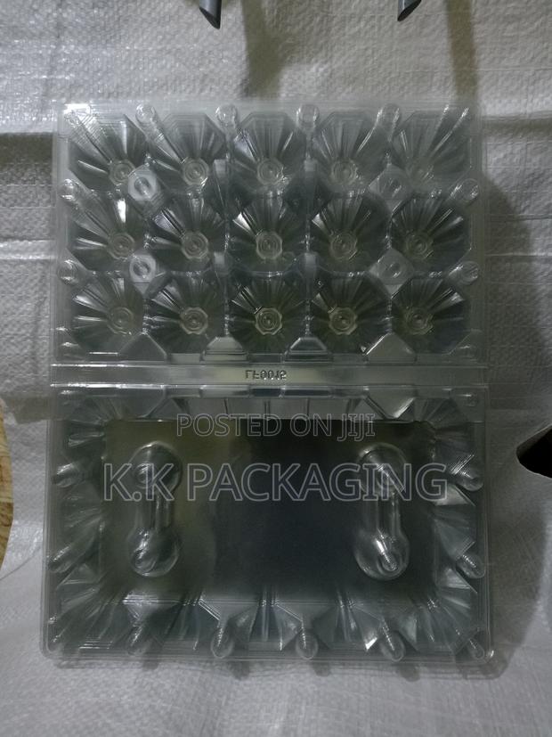 Clear Plastic Egg Trays 15 Holes - main view