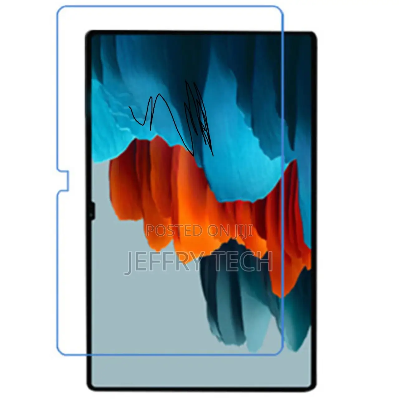 Samsung Tab S8 Ultra Screen Protector Clear Flat Plastic