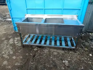 Double Bowl Station Commercial Sink