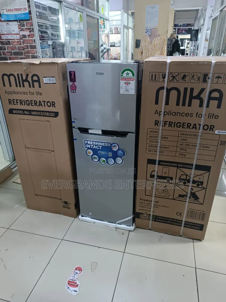 Fridge/Refrigerator 138 Litres Mika Fridge