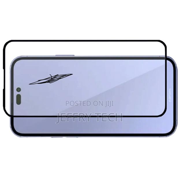 iPhone 14 Pro Max Full Cover Glass Screen Protector (Black) - thumbnail 3