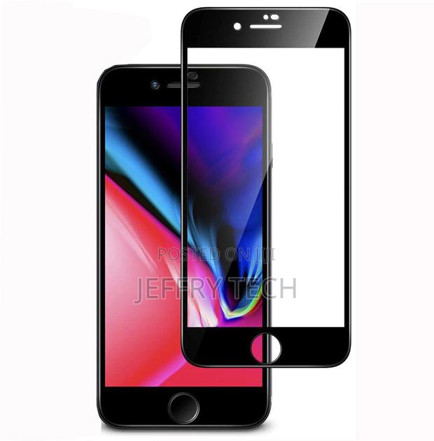 iPhone SE (3rd Gen) Full Cover Glass Screen Protector (Black - main view