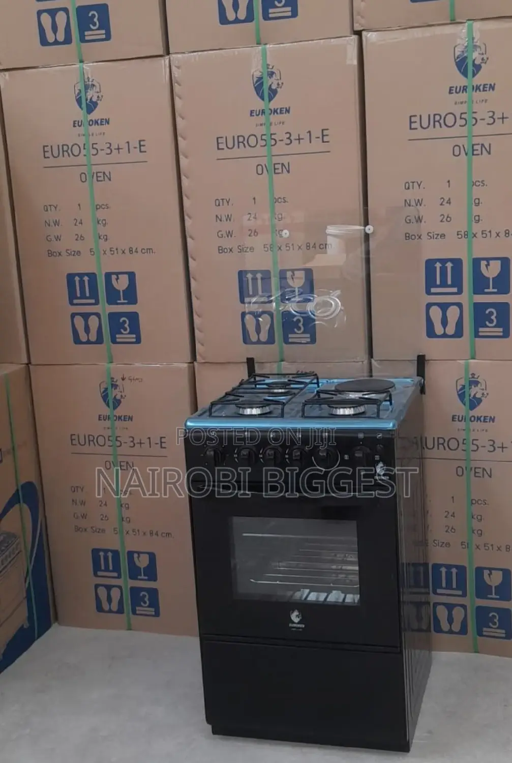 Euroken 3+1 Cooker With Electric Oven Cooker