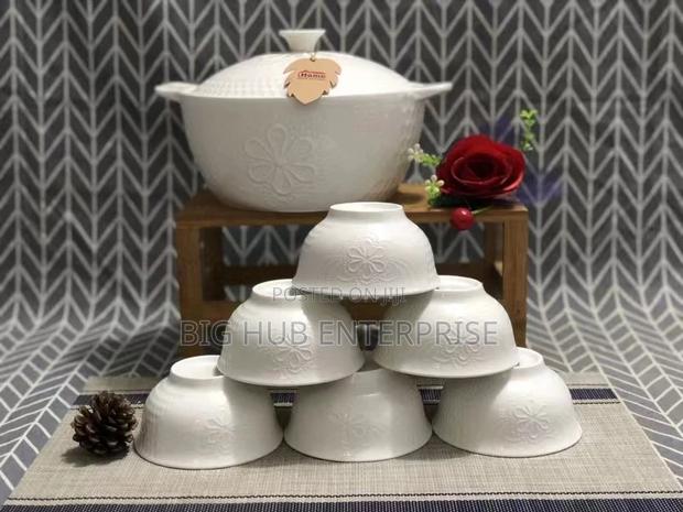 Ceramic White Serving Dish Soup/Vegetable Bowls 2.8litres - main view