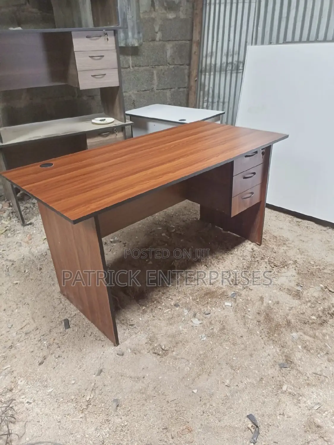 1.5 MTRS Office Desk Dark Walnut