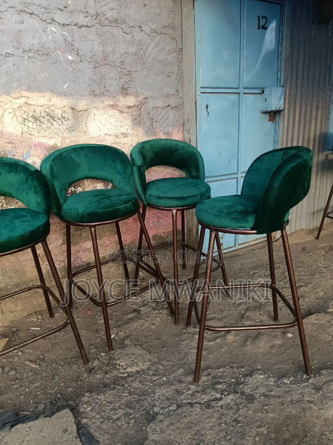 Unique Counter High Stools, Powder Coated