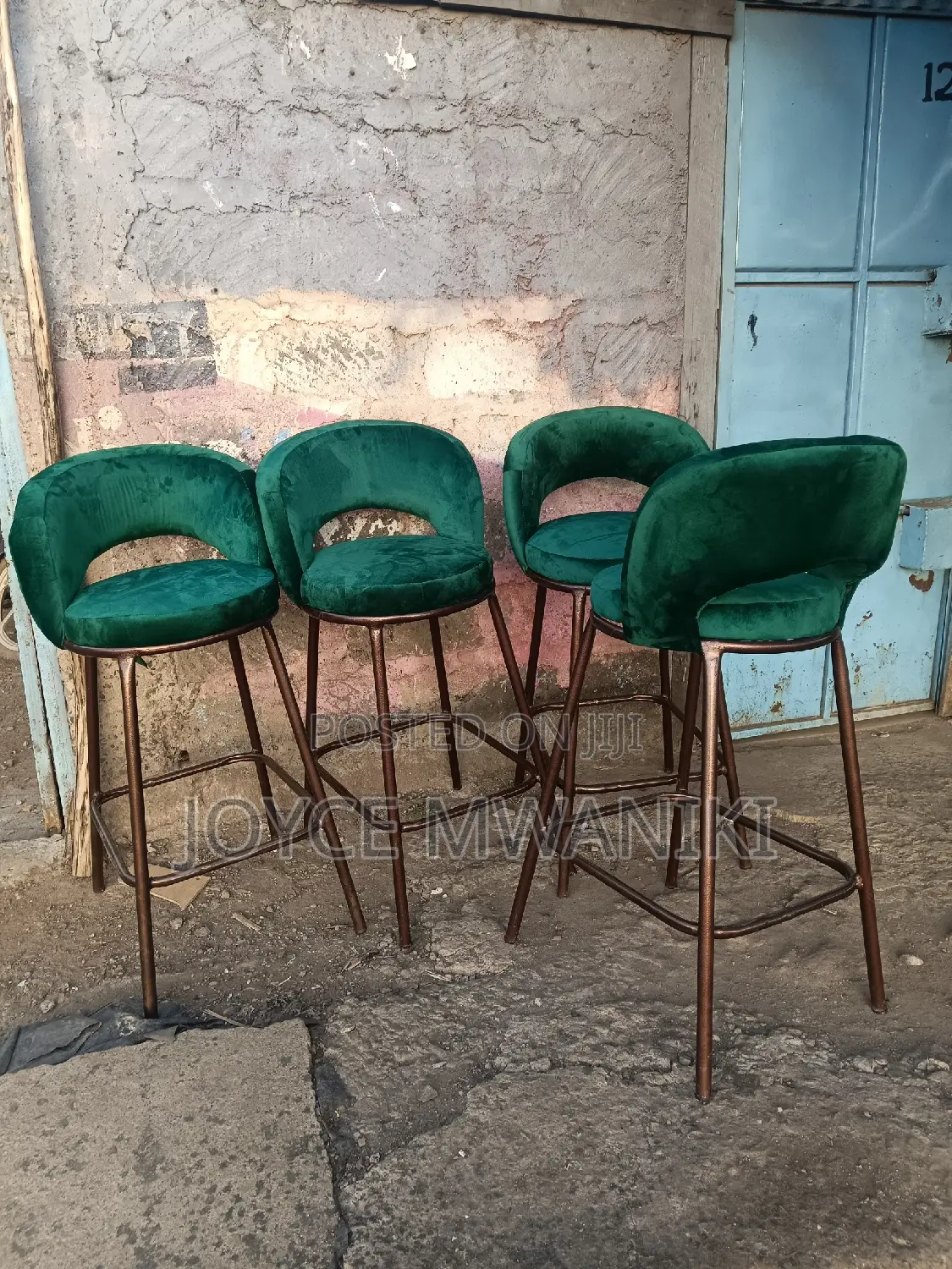 Unique Counter High Stools, Powder Coated
