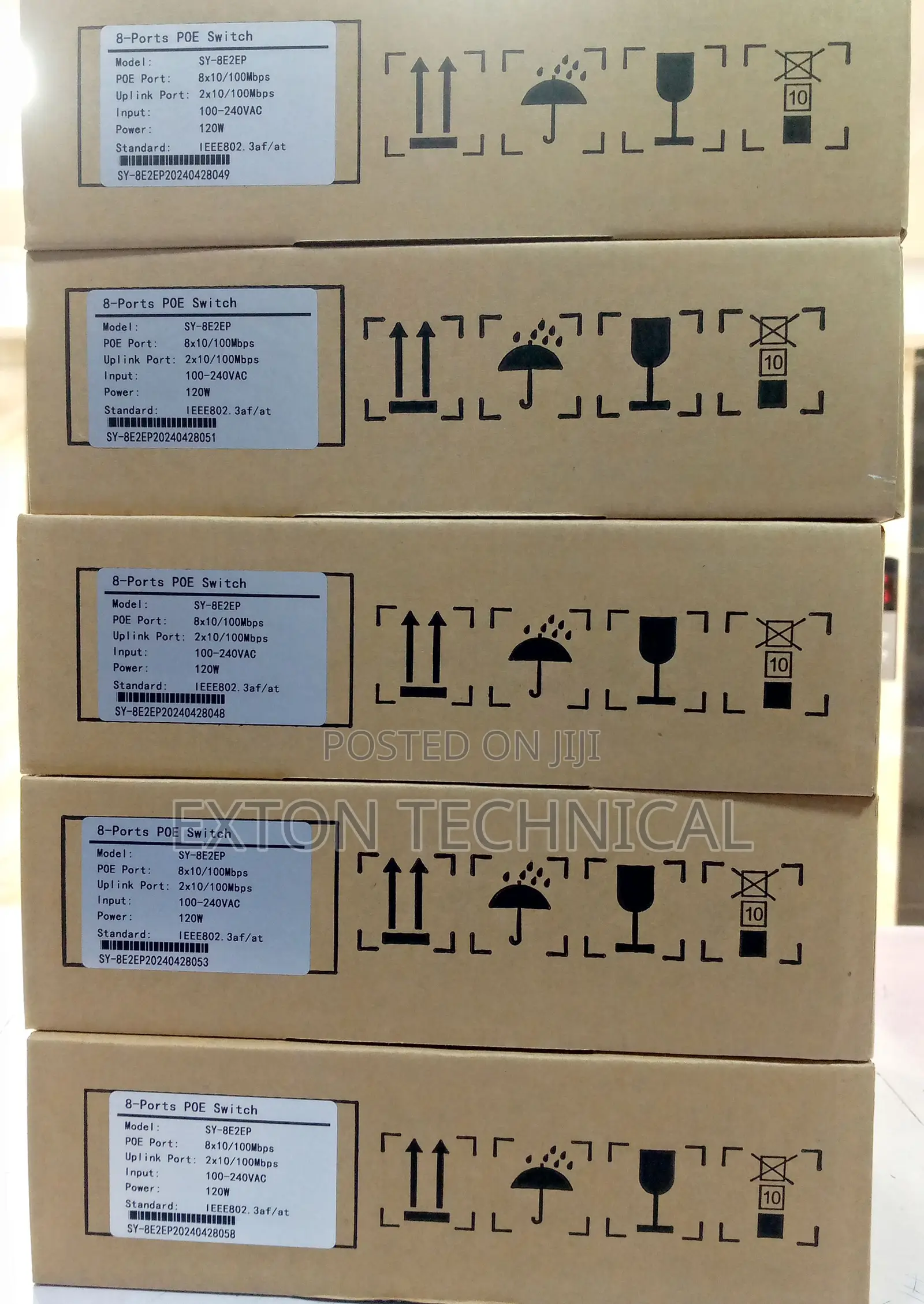 Poe Switch 8 Port With 2 Uplinks Port 120w Power