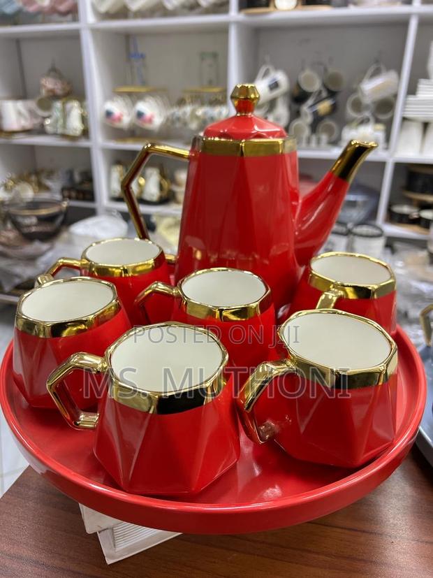 Tea Sets With Rotating Ceramic Trays - main view