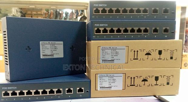 100-240vac Input 120w Power 8 Port With 2 Uplink Port Poe
