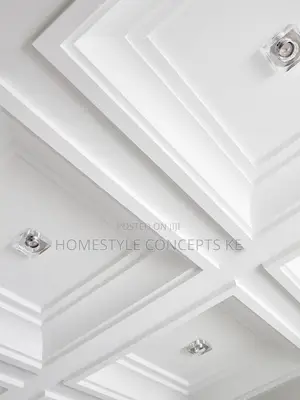 Coffered Waffle Ceilings Designs With Cornices and Panels