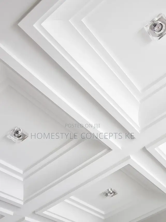 Coffered Waffle Ceilings Designs With Cornices and Panels
