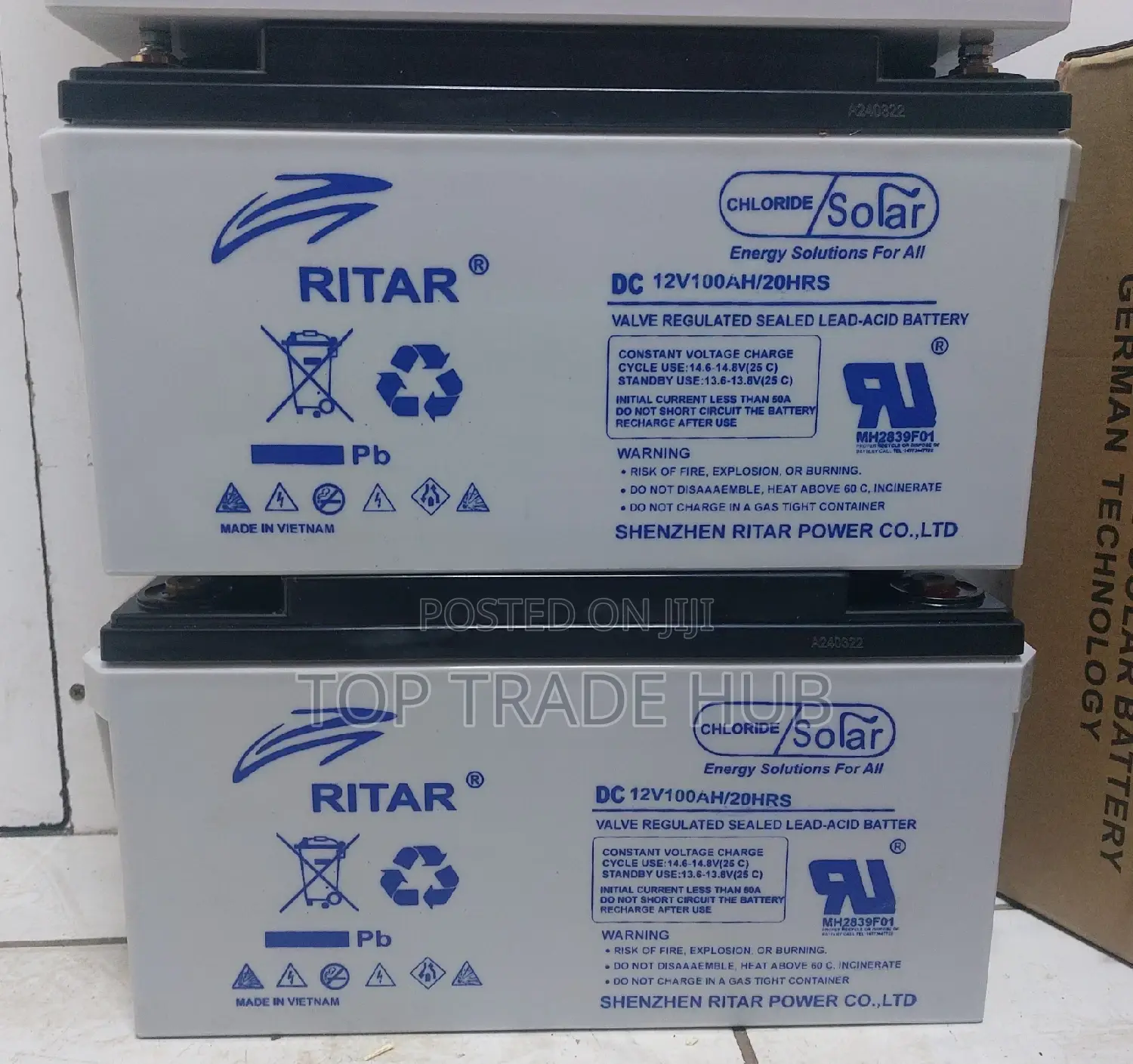 Ritar Solar Battery 12v 100ah