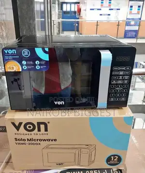 Designed Brand New Classic Von Black 20 Litres Microwave