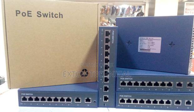 100mbps Unmanaged 8 Port Poe Switch With 2 Uplink Port 120w