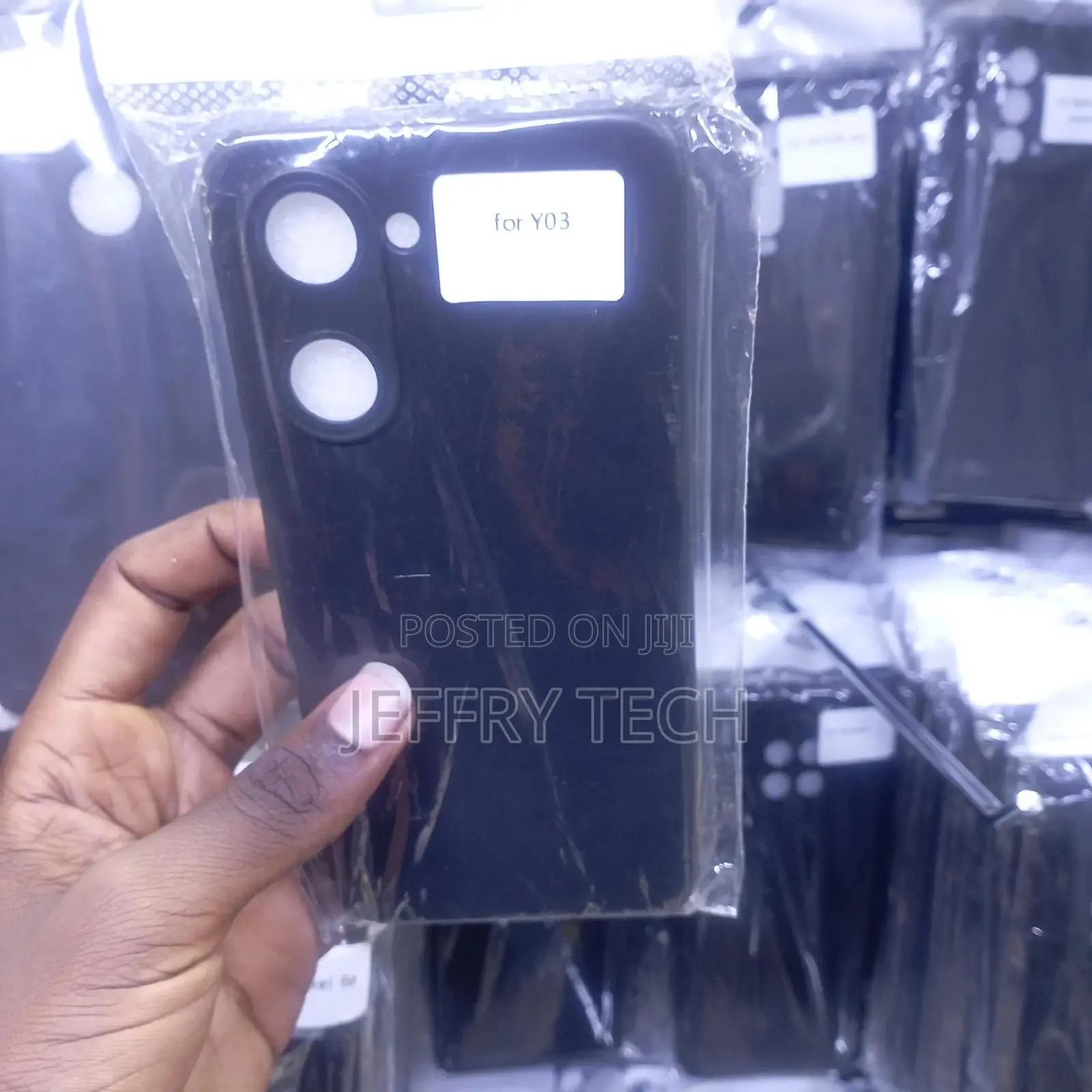 BMPNLSZ TPU Cover for Vivo Y03, Black Flexible Silicone Slim