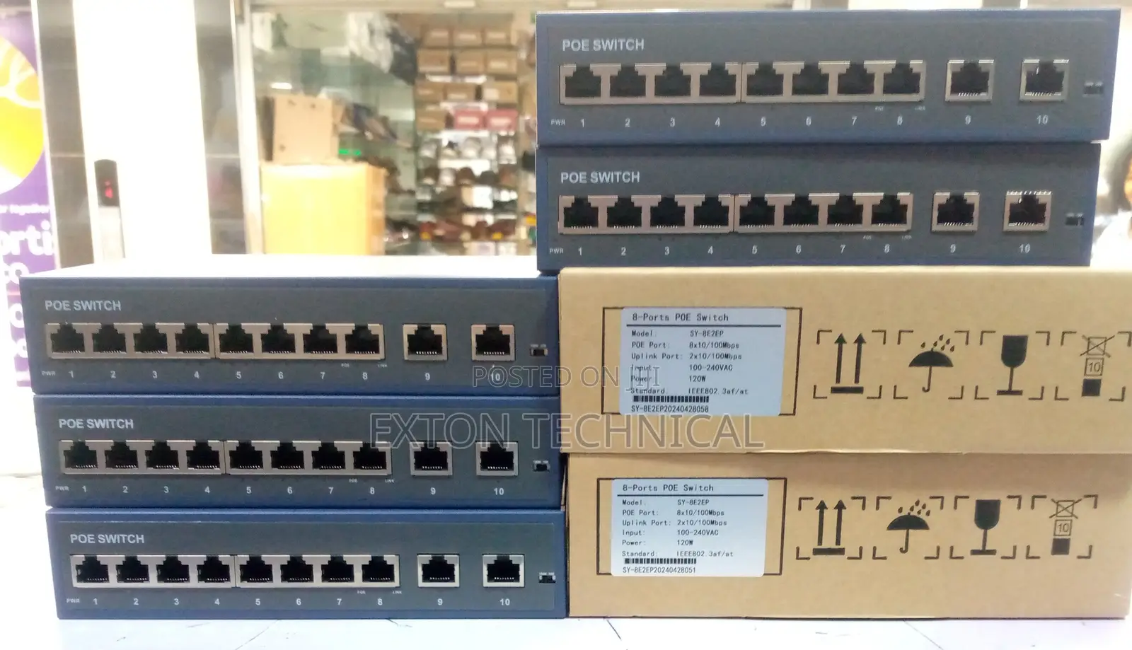 8 CCTV 8 Port Poe Switch With 2 Uplink Port 120w Power