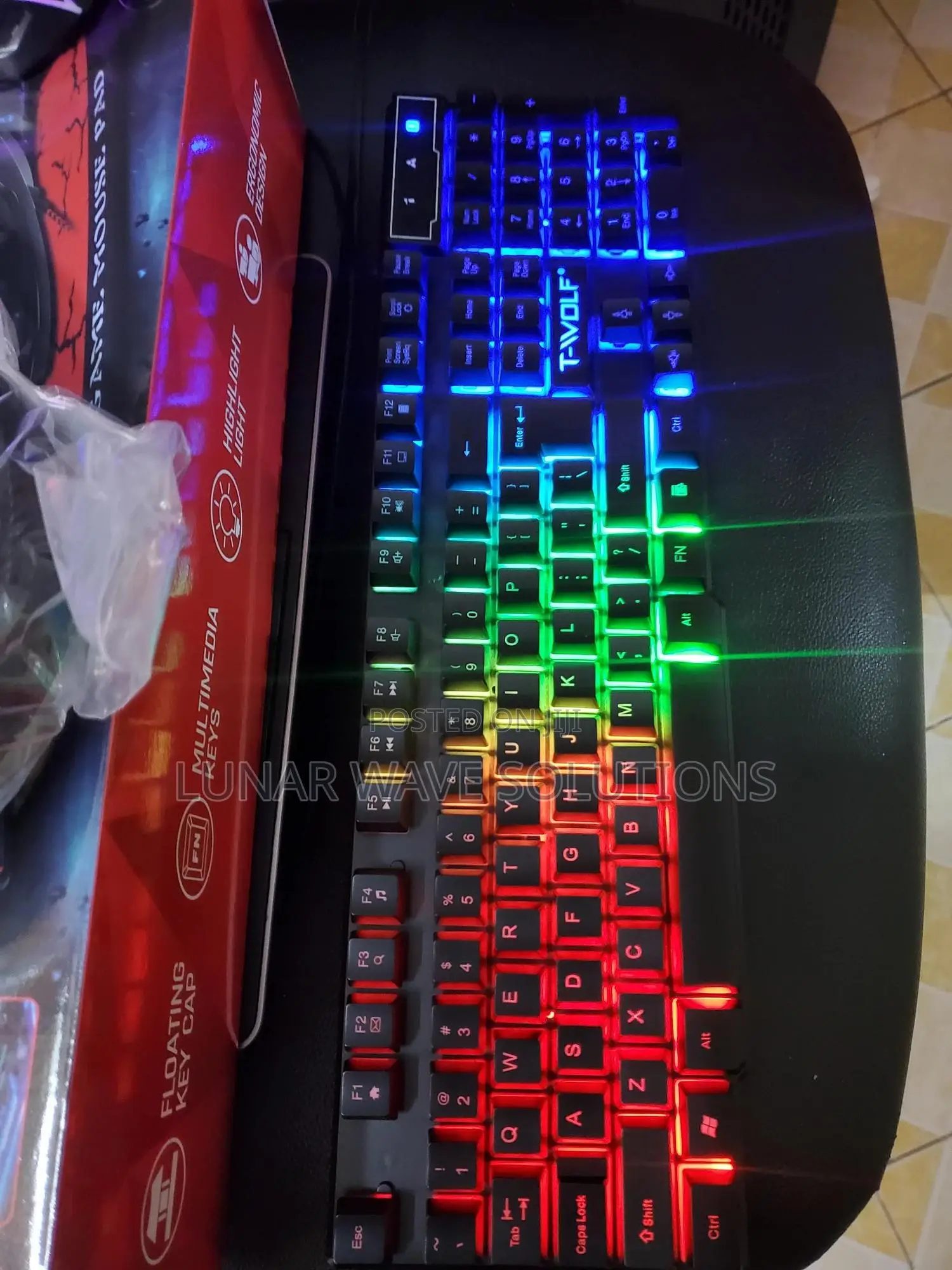 Silent Backlit Keyboards Combo