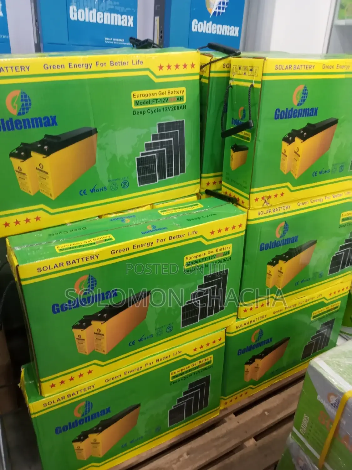 Goldenmax 200ah 12V European Gel Slim Battery