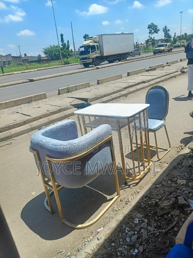 Manicure Set, Grey Seats and a Marble Table - thumbnail 3