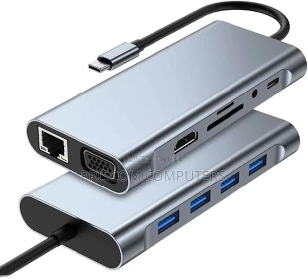 Type C Docking Station 12 in 1 USB C Hdmi,Vga,Type C Pd - thumbnail 2