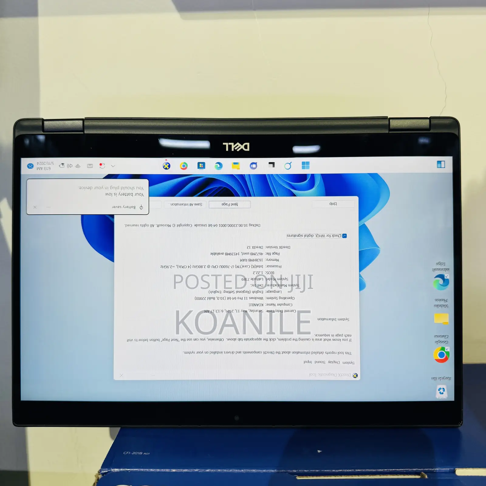 Laptop Dell Latitude 7389 16GB Intel Core i7 SSD 512GB