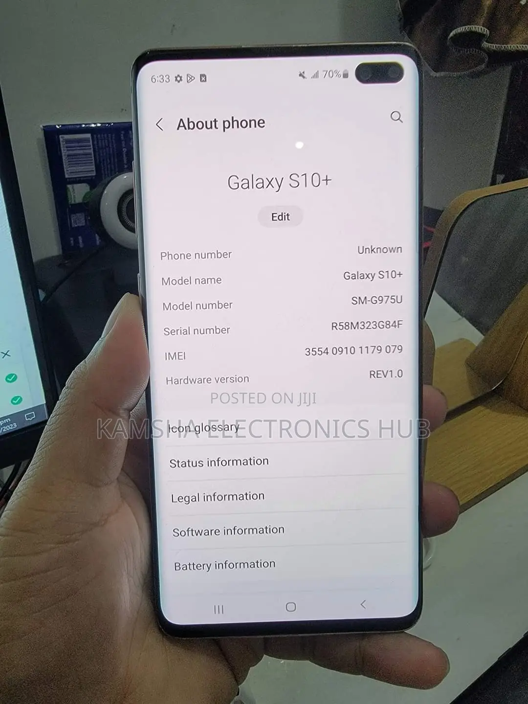 New Samsung Galaxy S10 Plus 128 GB Silver