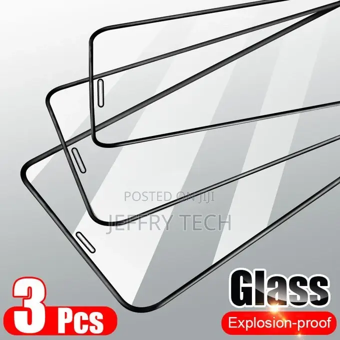3PCS Full Cover Glass on the for iPhone 11 Pro 7 XR X XS Max